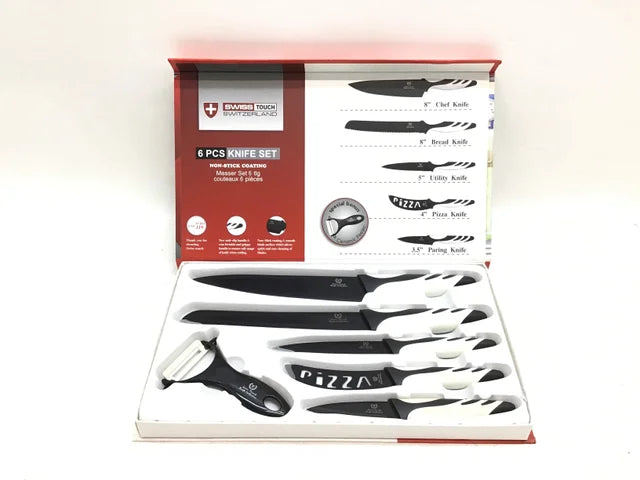 Juego de cuchillos Swiss Touch de 6 piezas con mango ergonómico