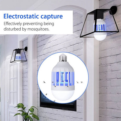 Bombilla eficiente con modo antimosquitos azul